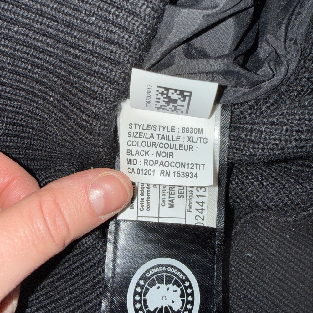 Canada Goose Mens Hybridge Knit Jacket Black XL - Picture 8 of 9